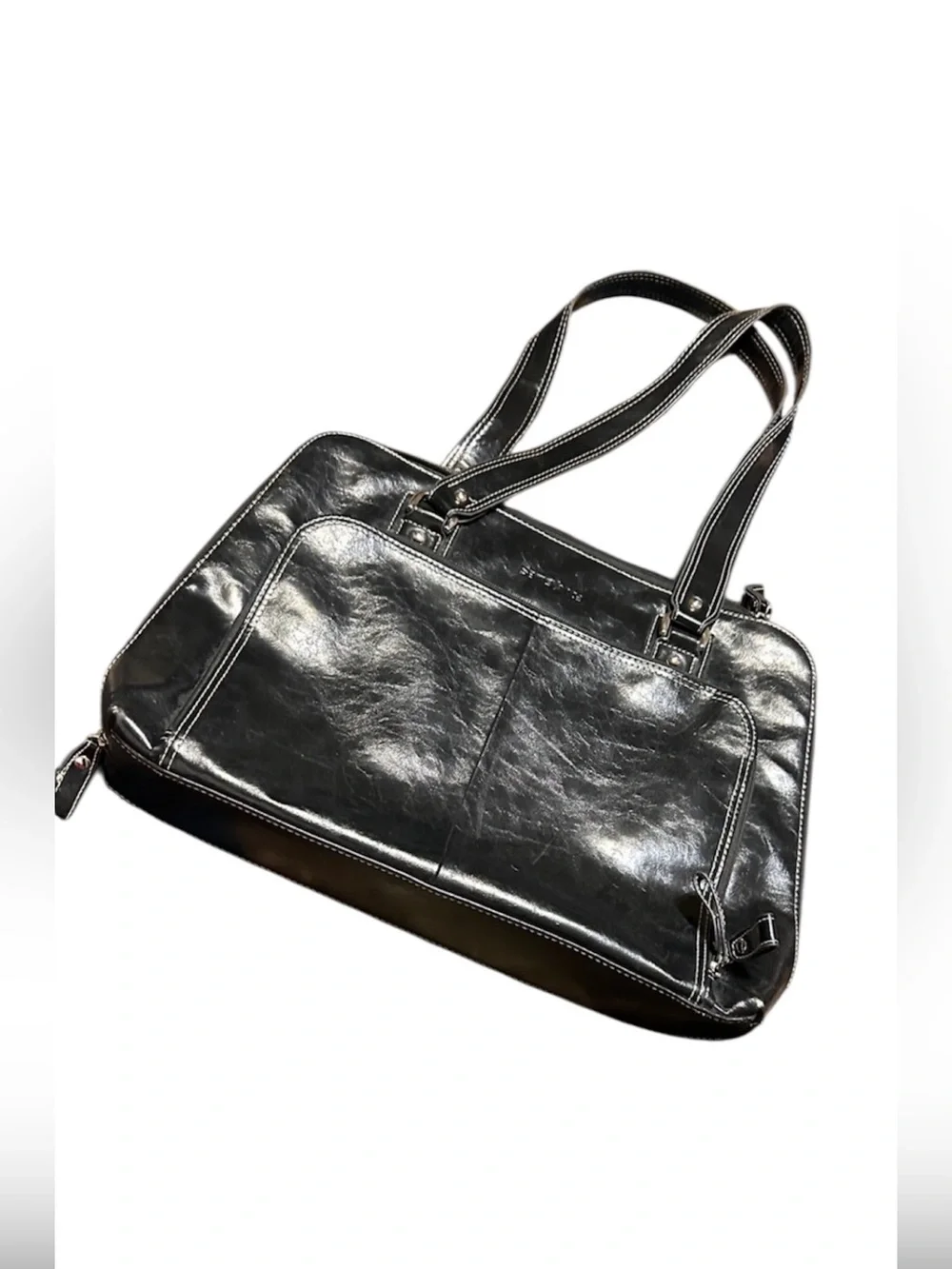 Samsonite Black Faux Leather Tote Handbag